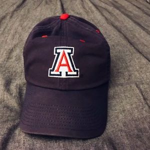 University of Arizona Wildcats dad-hat. Navy blue with embroidered logo.